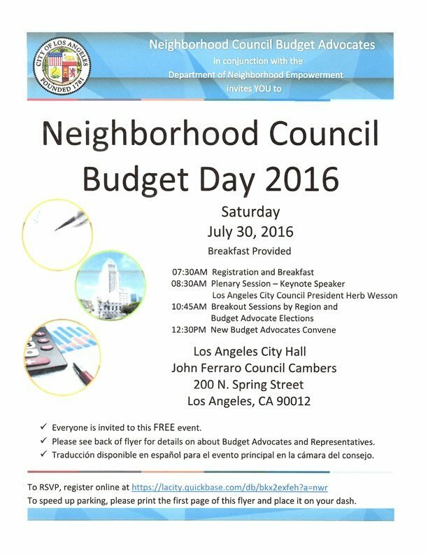 Neighborhood Council Budget Day 2016