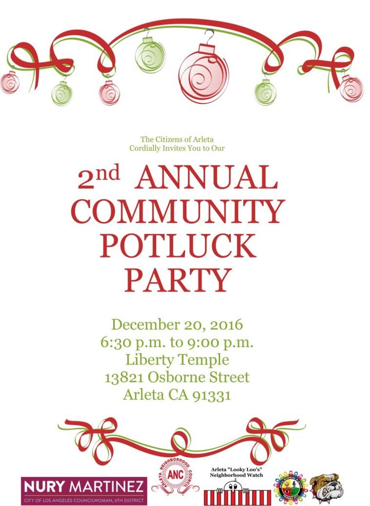 2nd Annual Community Potluck Party