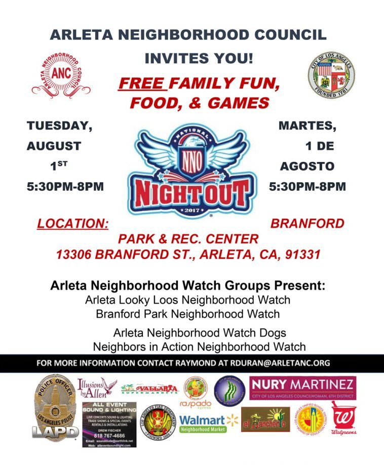 National Night Out - Tuesday, August 1, 2017