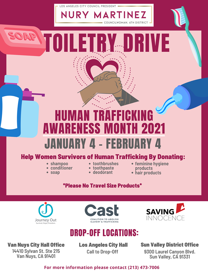 Human Trafficking Toiletry Drive