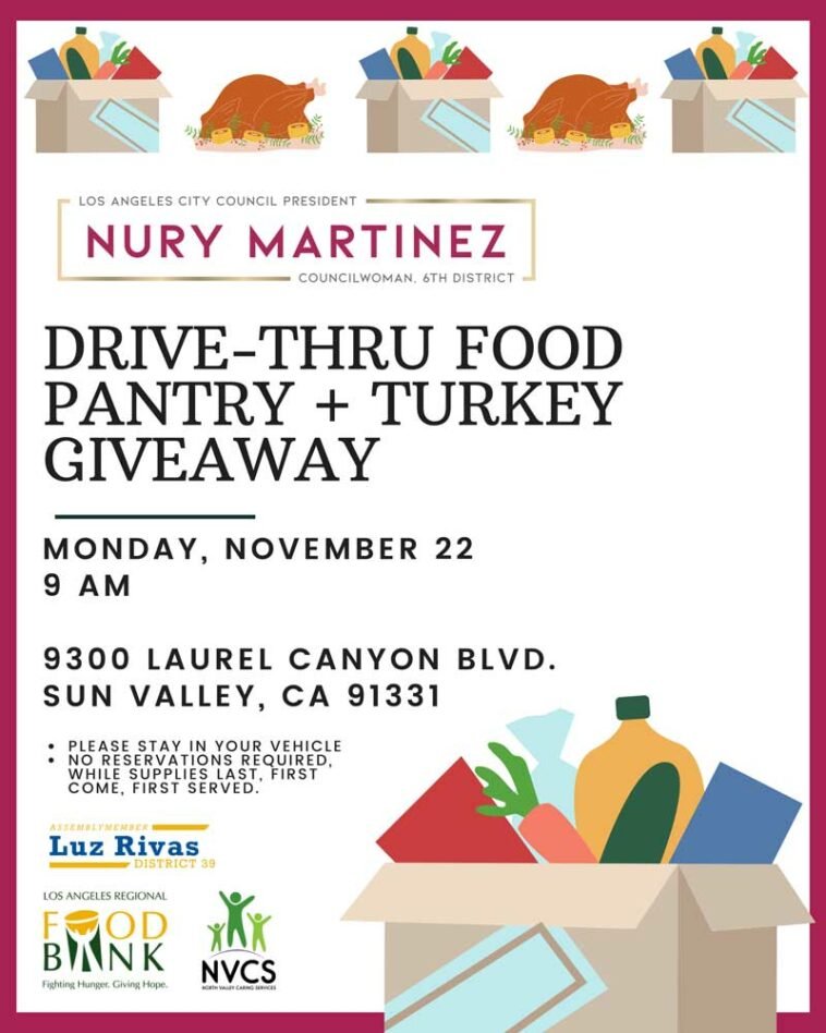 Drive-Thru Food Pantry + Turkey Giveaway - Monday, November 22
