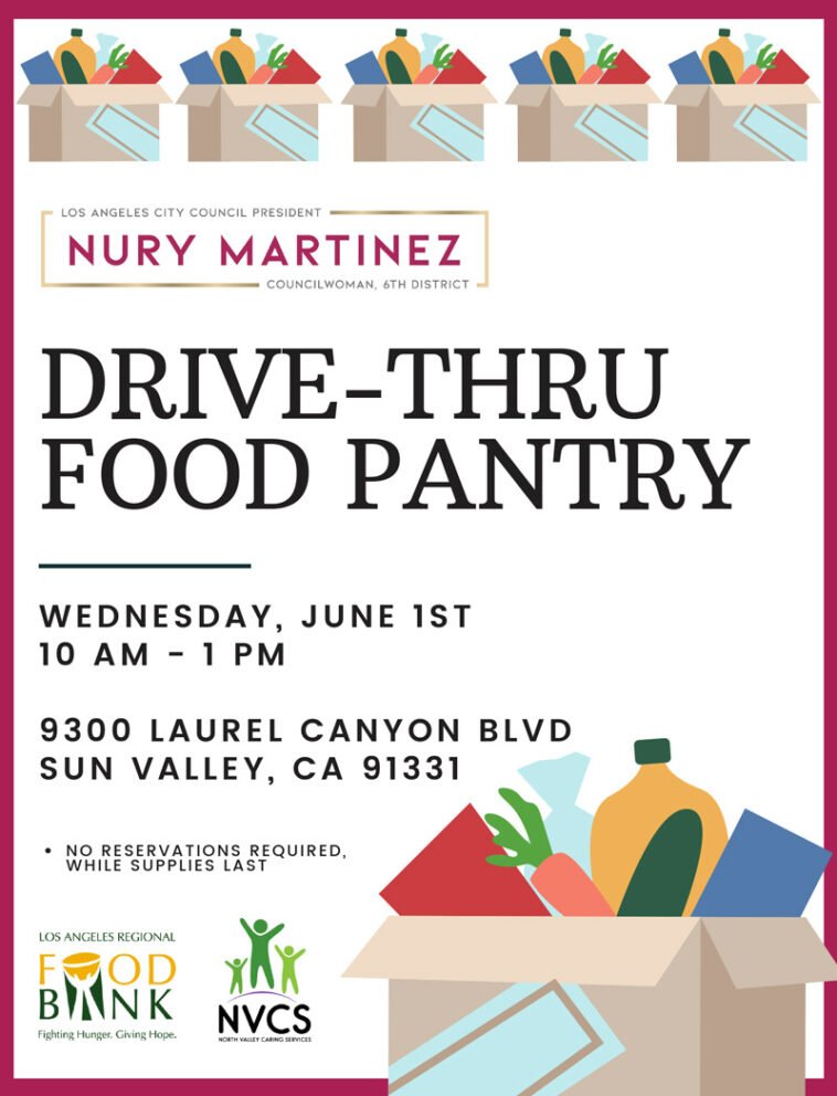 Free Food Drive Thru Pantry - Wednesday June 1 - Arleta