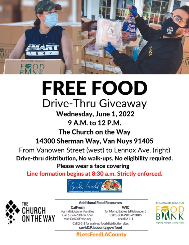 Free Food Drive Thru Giveaway - Wednesday June 1 - Van Nuys