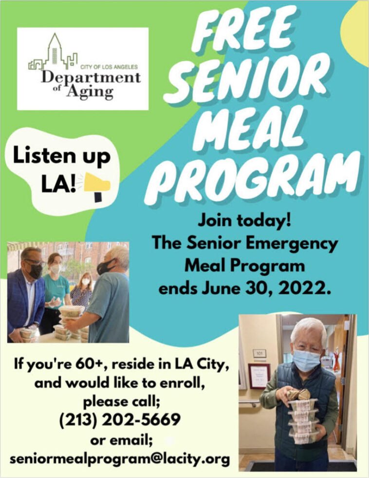 Free Senior Meal Program - Ends June 30, 2022