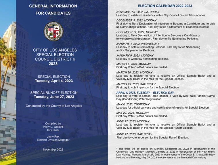 City of Los Angeles Council District 6 Special Election Information