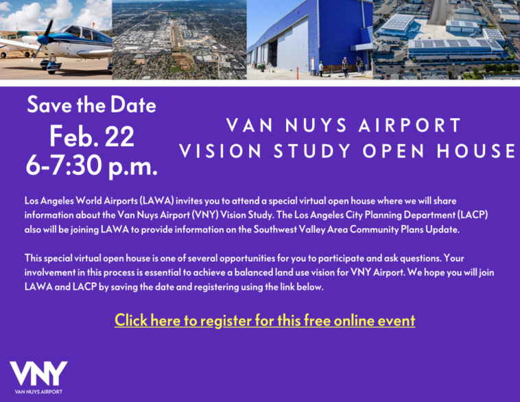Van Nuys Airport Vision Study Open House - February 22 at 6pm