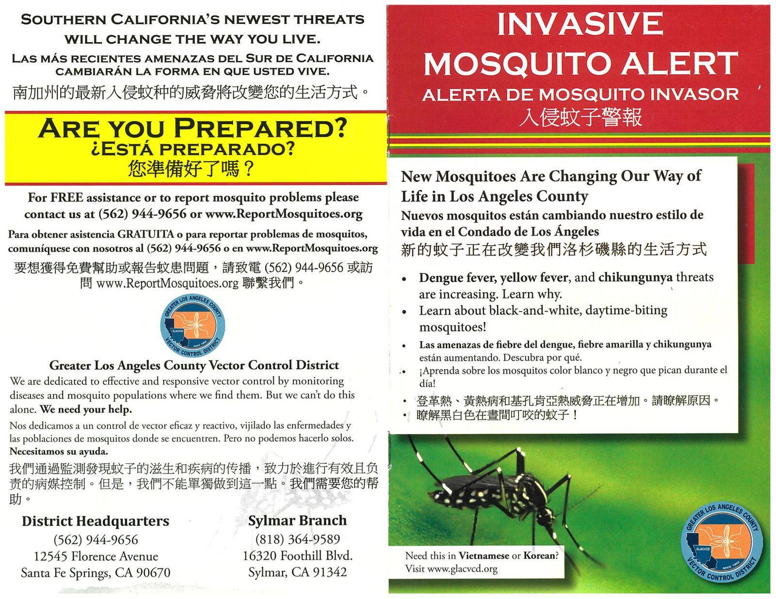 Invasive Mosquito Alert / Alerta de Mosquito Invasor